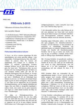 FRIS-Info 2-2015