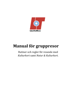 Manual för bokning av gruppresor