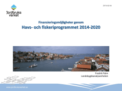 Havs- och fiskeriprogrammet 2014-2020 -Hur kan