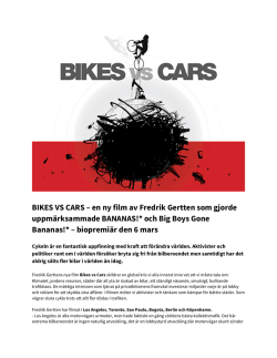 Bikes vs Cars pressmaterial