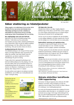 Ekologiskt lantbruk nr 4 juni 2015. Pdf öppnas i