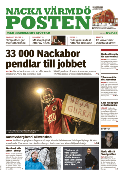 33 000 Nackabor pendlar till jobbet