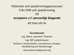 Fakta för sjuksköterskor, 8 och 23 september 2015, Åsa Kadowaki