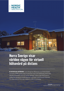 Norra Sverige visar världen vägen för virtuell hälsovård på distans