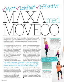 Topp Hälsas artikel- ”Maxa med Moveoo”.
