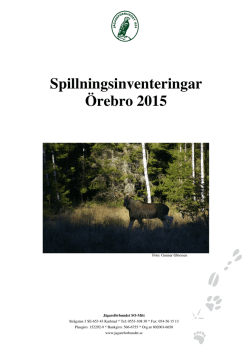 Spillningsinventeringar Örebro 2015
