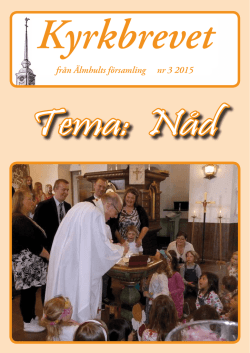 Kyrkbrevet från Älmhults församling nr 3 2015