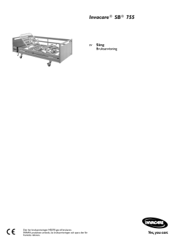 Bruksanvisning SB 755 tillverkade efter 2015-01-26