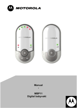 Manual - MBP11 Digital babyvakt