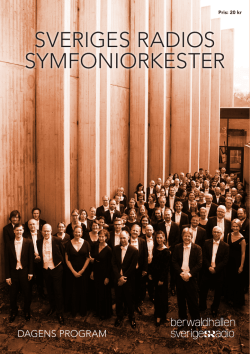 Dagens Program: Sibelius 150 år 14 och 15 oktober 2015