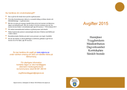 Avgifter 2015 - Sigtuna kommun