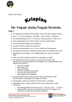 Krisplan för Yngsjö skola och förskola 2015/2016