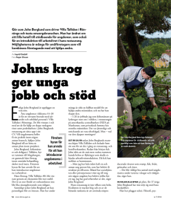 Johns krog ger unga jobb och stöd (Driva eget, pdf)