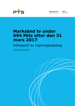 Marksänd tv under 694 MHz efter den 31 mars