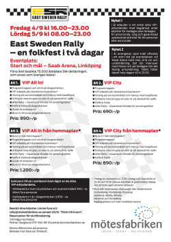 East Sweden Rally – en folkfest i två dagar