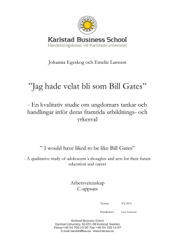 Jag hade velat bli som Bill Gates”