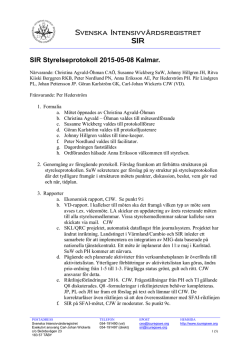 Styrelseprotokoll Kalmar 2015-05-08