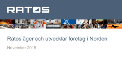 Ratos äger och utvecklar företag i Norden