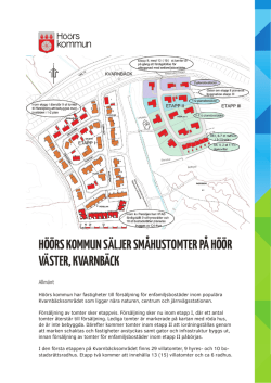 Info Höörs kommun säljer tomter på Kvarnbäck_20150811.indd