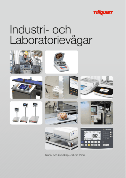 Industri- och Laboratorievågar - Tillquist Instrument & Kemikalier