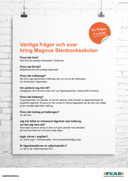 Vanliga frågor och svar kring Magnus Stenbocksskolan