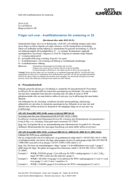 Fr&aring;gor och svar - kvalifikationskrav f&ouml;r svetsning nr 25