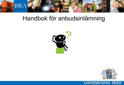 Handbok for anbudsinlamning