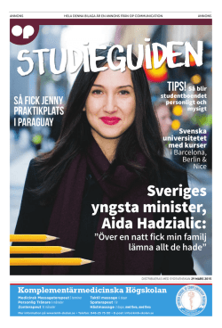 Sveriges yngsta minister, Aida Hadzialic:
