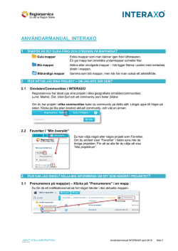 Användarmanual INTERAXO april 2015