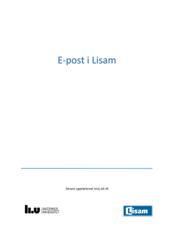 Information om Lisam-e-postsystemet