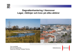 Dagvattenhantering i Hannover Lagar, riktlinjer och krav på olika