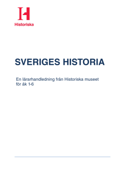 Lärarhandledning Sveriges historia År 1-6