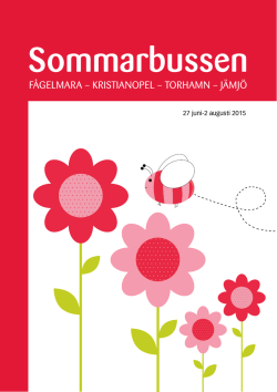 Sommarbussen - Fågelmara - Kristianopel