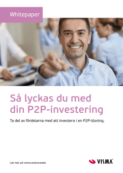 Whitepaper: Så lyckas du med din P2P-investering