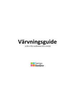 Värvning – guide - Sveriges Elevkårer