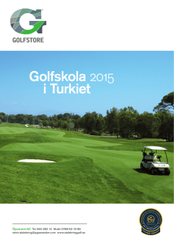 Golfskola 2015 i Turkiet