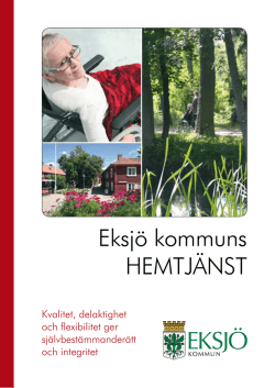 Broschyr om Eksjö kommuns hemtjänst
