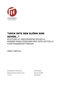 Väck inte den björn som sover. Anna Lindvall