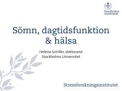 Helena Schiller Stressforskningsdagen 2015