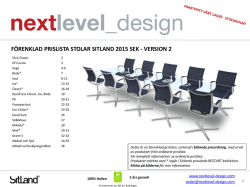 FÖRENKLAD PRISLISTA STOLAR SITLAND 2015 SEK