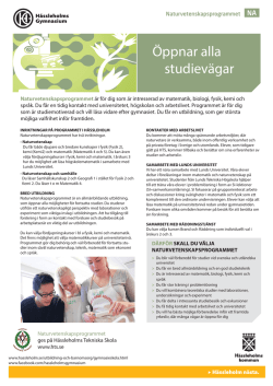 Programblad - Hässleholms Tekniska Skola