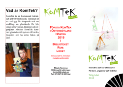 KomTek program tidig höst 2015