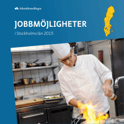 Jobbmöjligheter i Stockholms län 2015