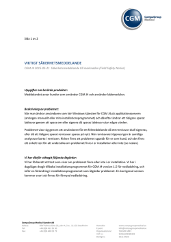 CompuGroup Medical Sweden AB - FSN