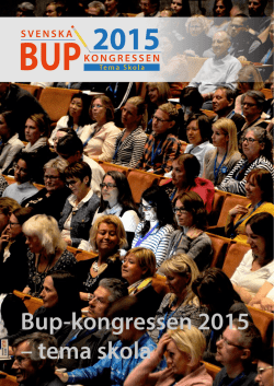 Dokumentation från BUP-kongressen i Linköping 2015