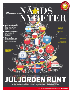 Värdsnyheter – Jul jorden runt – 4:2015