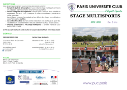 STAGE MULTISPORTS - Paris Université Club