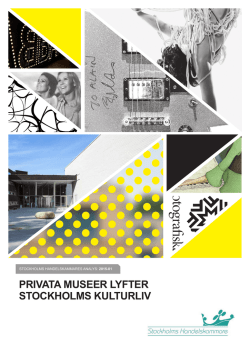 PRIVATA MUSEER LYFTER STOCKHOLMS KULTURLIV