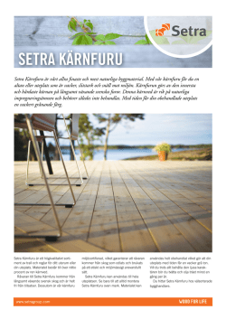 Faktablad om Setra Kärnfuru PDF