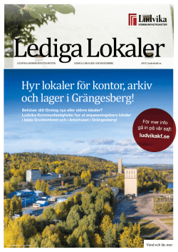 Hyr lokaler för kontor, arkiv och lager i Grängesberg